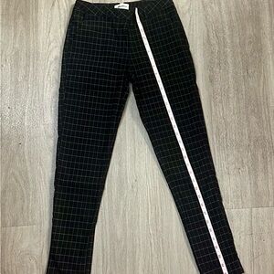 Alythea Black Windowpane Plaid Slim Pants